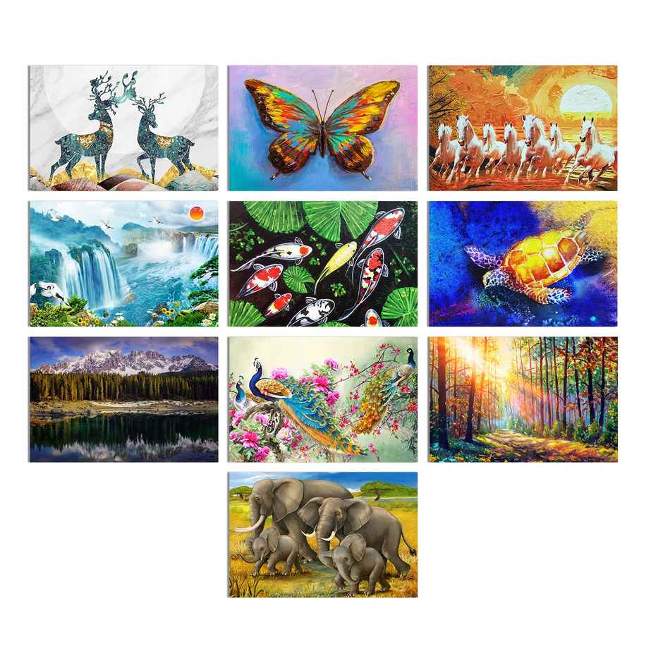 Paper Plane Design Vaastu Wall Poster | Set Of 10 | Size 12 x 18 Inch | D23