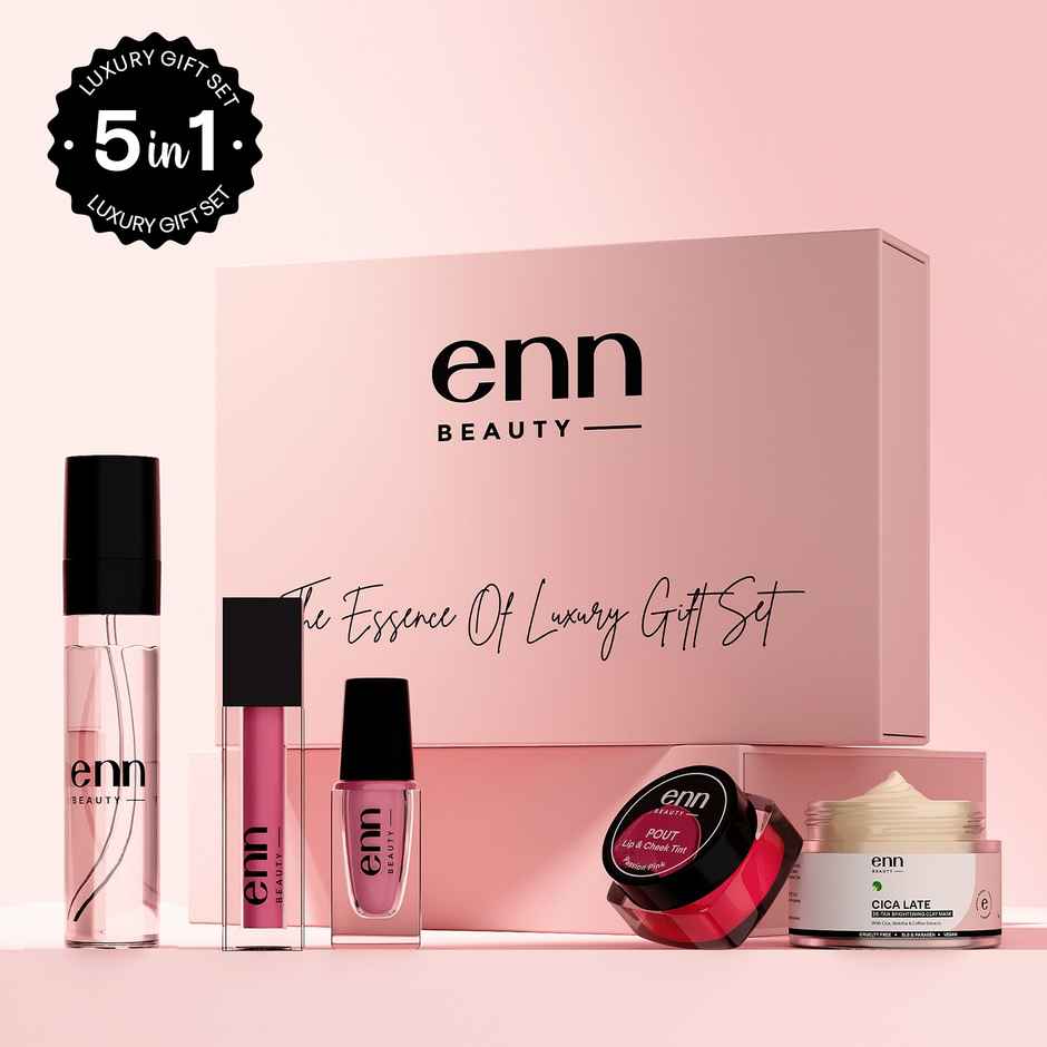 ENN Beauty Endless Love Gift Set | Clay Mask | Lipstick | Nail Paint | Lip & Cheek Tint | Perfume