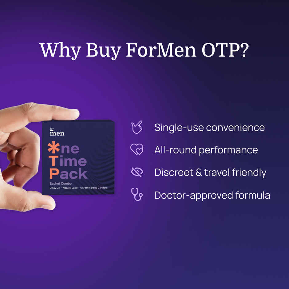ForMen One Time Pack | Delay Gel, Lube & Condom
