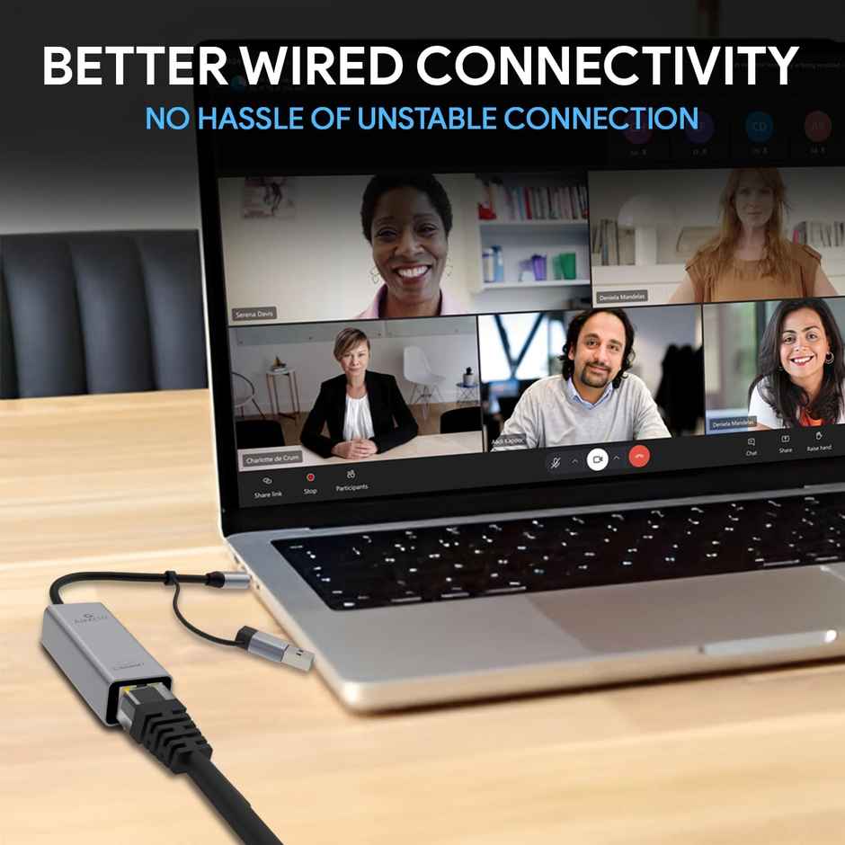 Amkette Usb Gigabit Ethernet Adapter-Type C+A-Grey