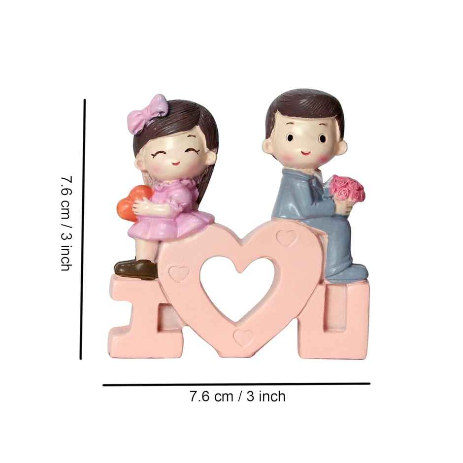 Tied Ribbons Romantic Couple Showpiece