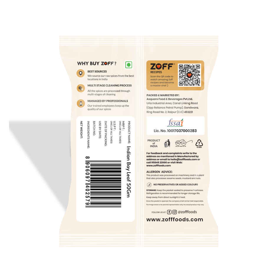 ZOFF Indian Bay Leaf - Tej Patta