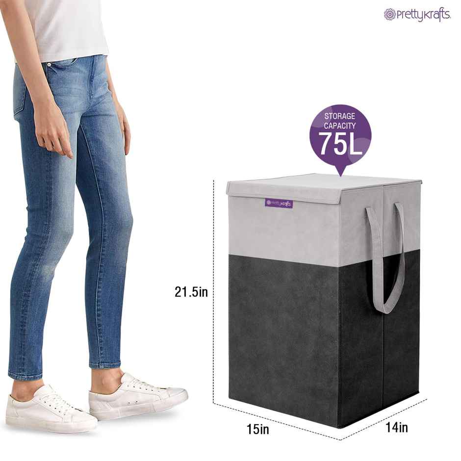 Prettykrafts 13, Square with lid Nw plain lange Black (Black)