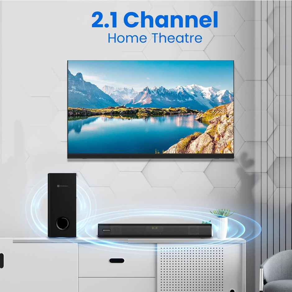 Portronics Pure Sound 106 | 120W Bluetooth Soundbar With Wired Subwoofer For Deep Bass (Black)