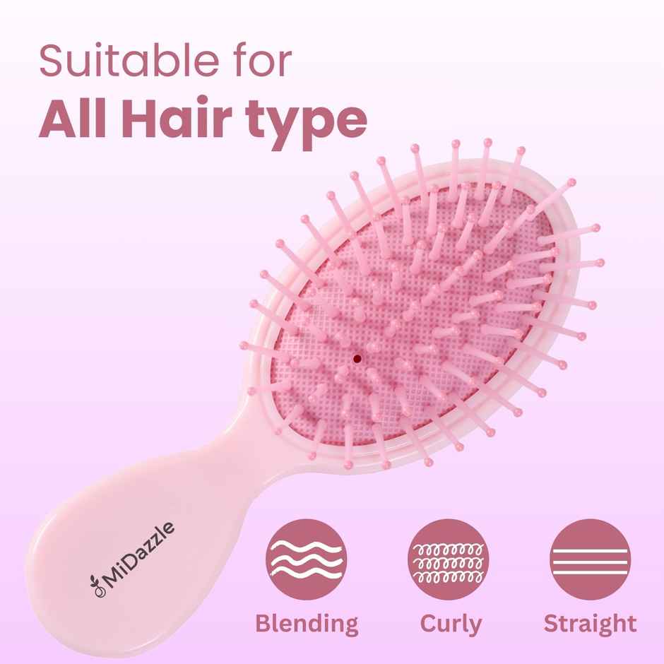Midazzle Premium Unicorn Baby/Kids Hair Brush Pink