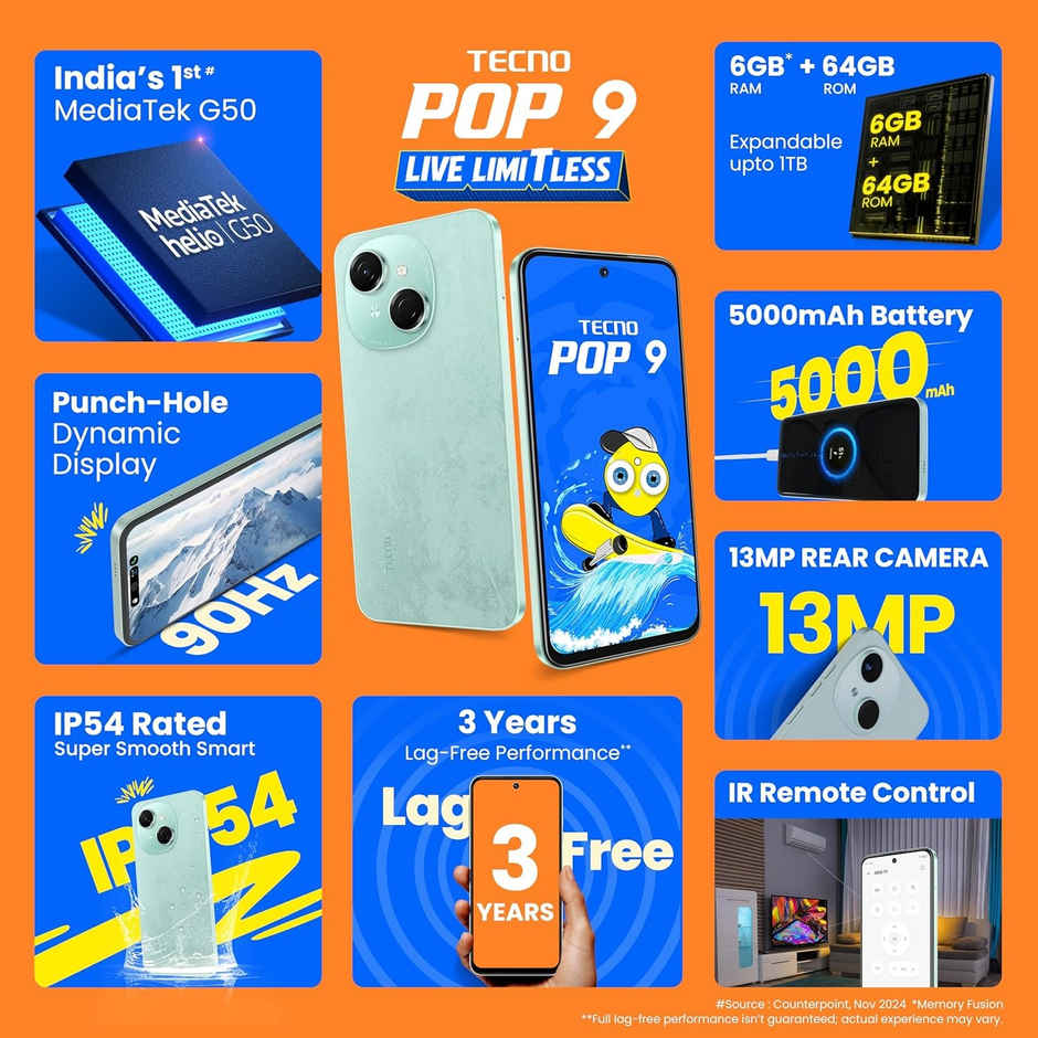 Tecno Pop 9 | 3GB | 64GB | magic skin green