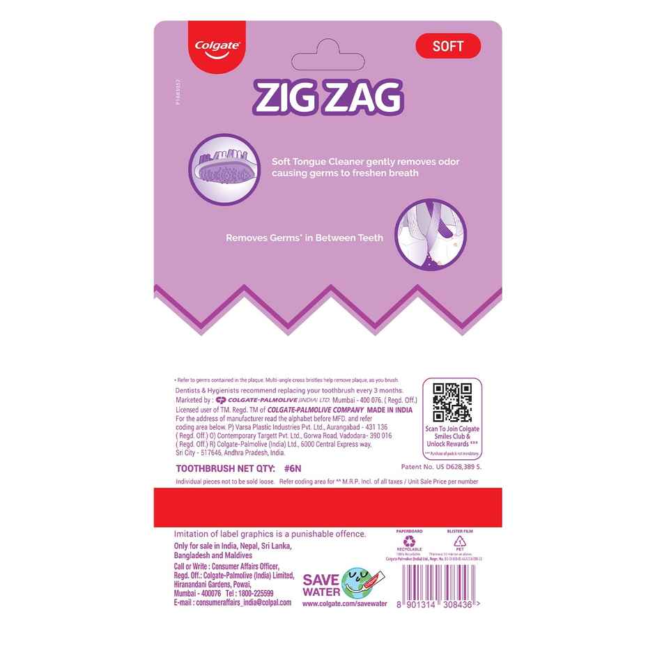 Colgate ZigZag Medium Bristle Toothbrush