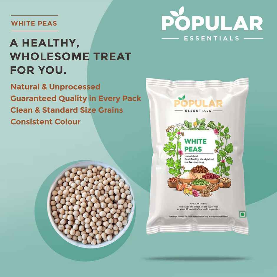 Popular Essentials White Peas | Un-Polished