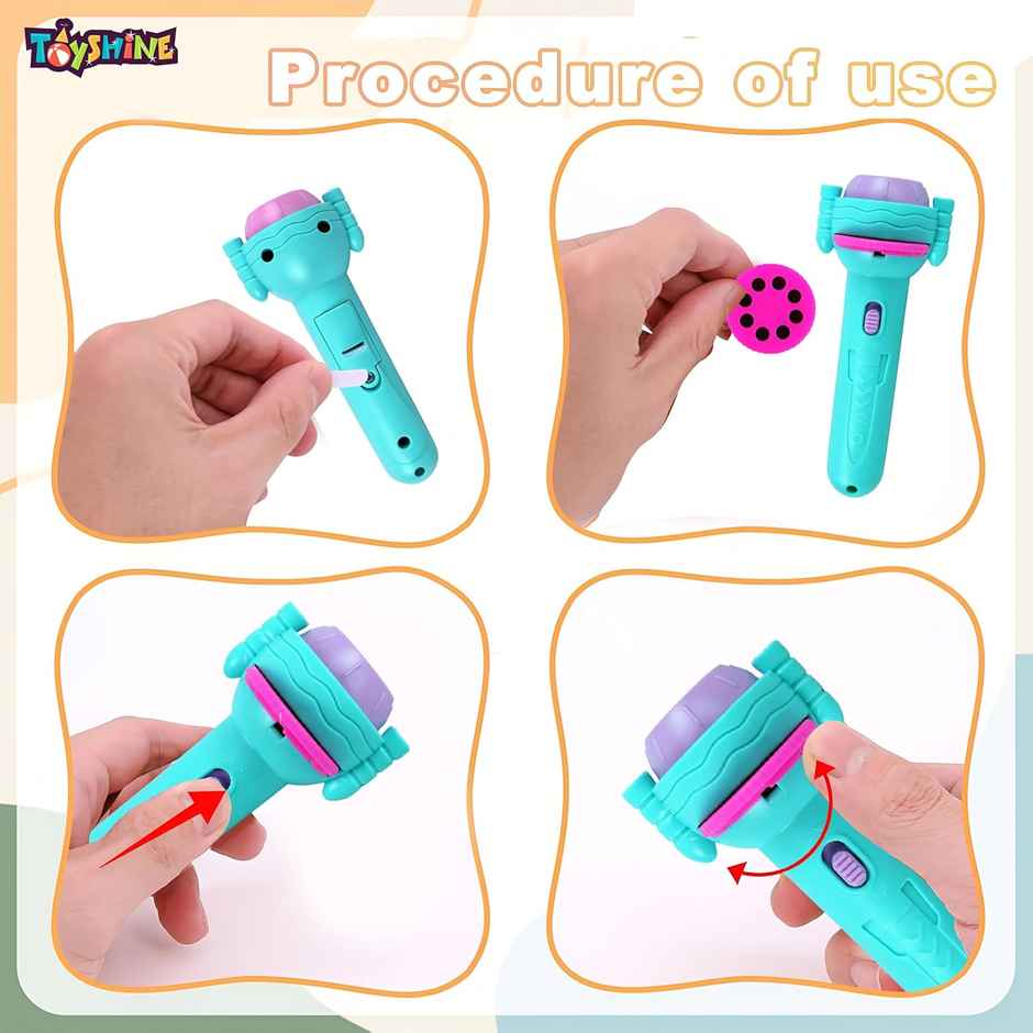 Toyshine Projection Flashlight Educational Toy 3+ Years24 Patterns Bedtime Toy for Kids