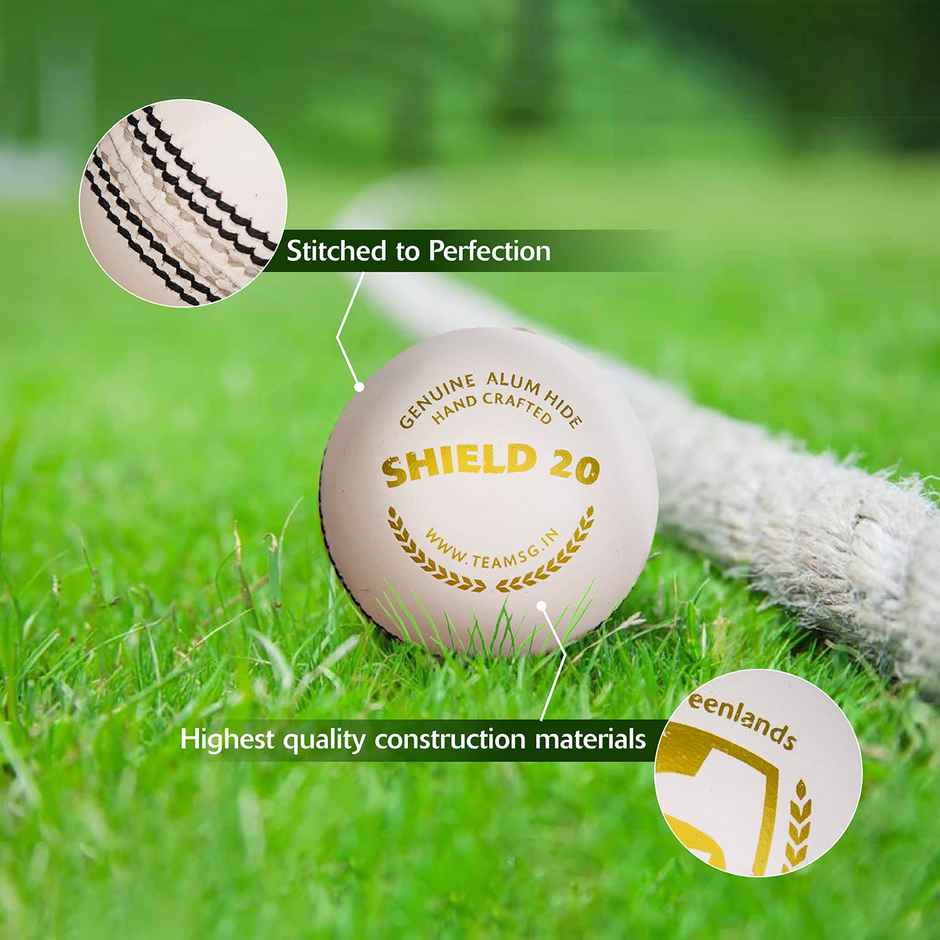 SG Shield 20 Leather Ball (White)