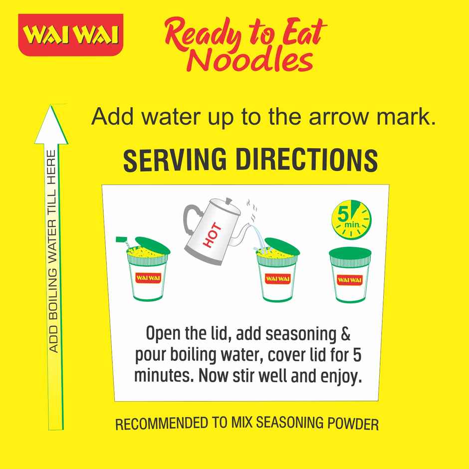 Wai Wai Xpress Ready To Eat Cup Noodles Veg Masala