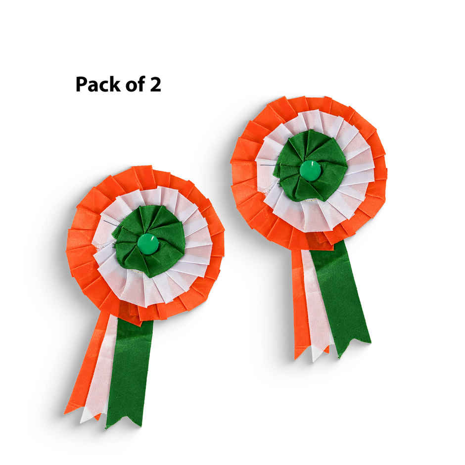 Tricolour Fabric Brooch | Pack of 2 | Bright Storey