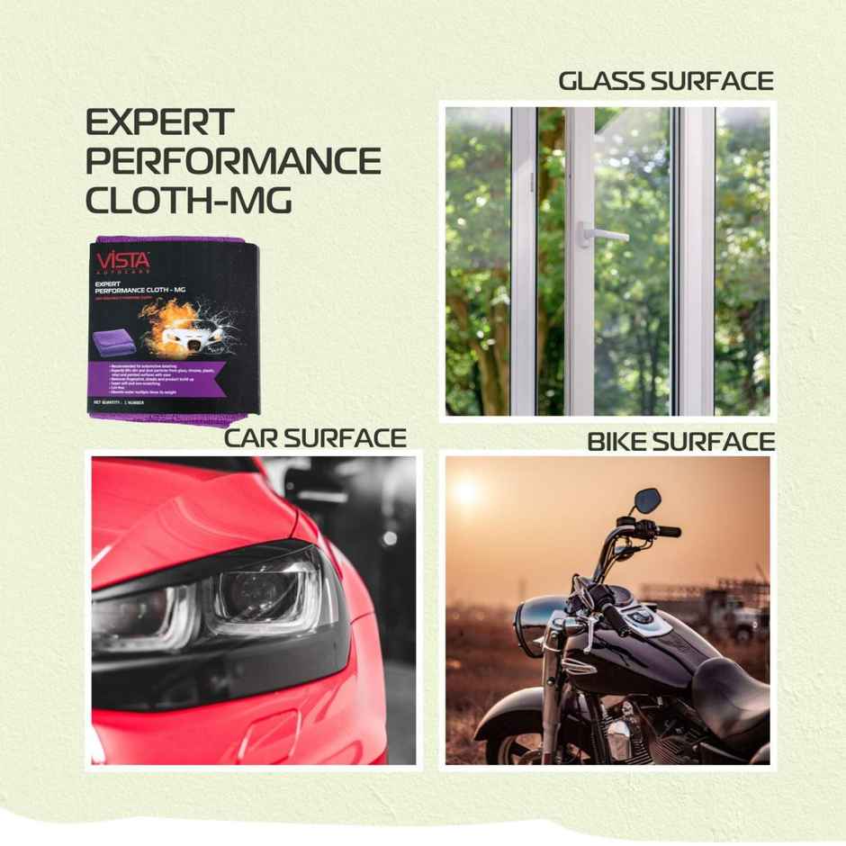 Vista Auto Care Expert Car Cleaning Cloth - Microfibre | Vehicle Cleaner