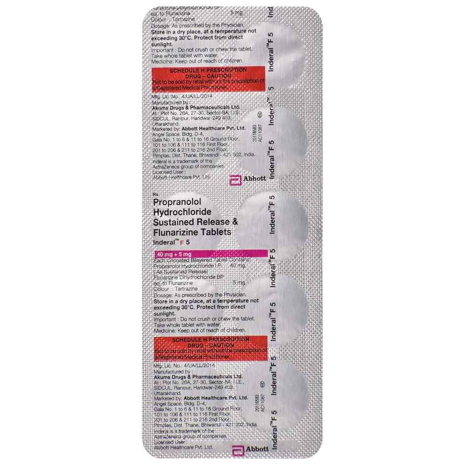 Inderal F5 Tablet SR