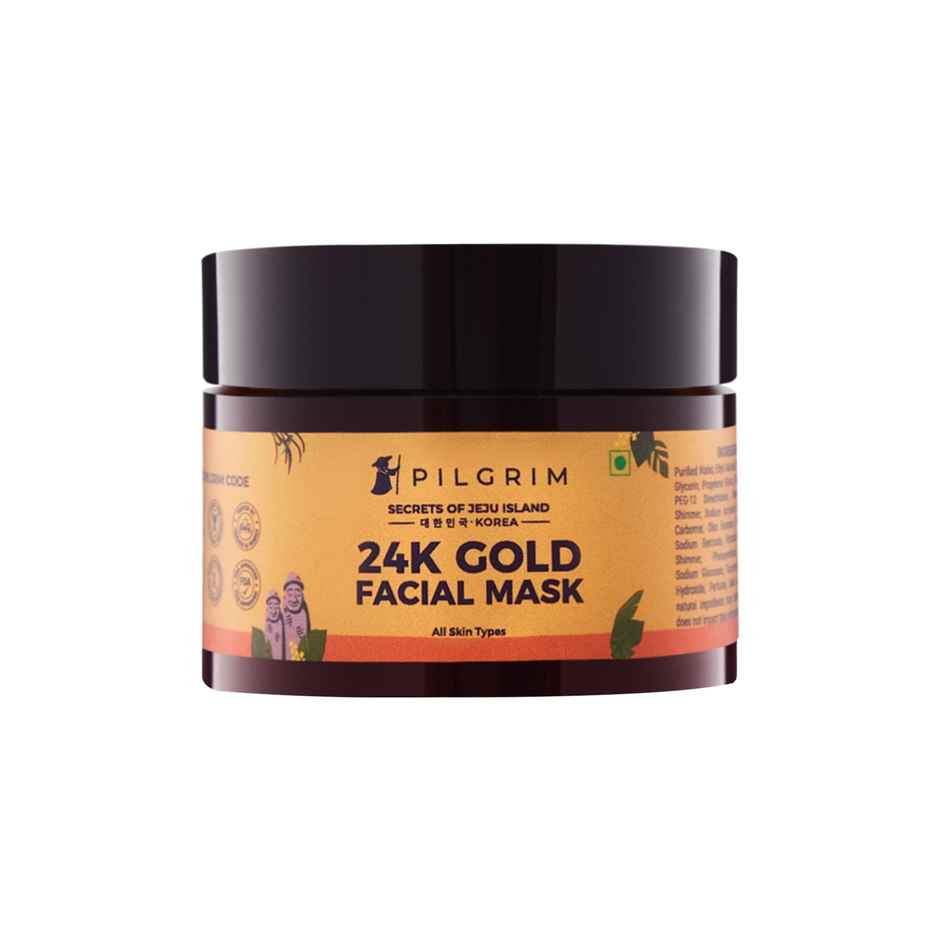 Pilgrim 24K Gold face mask for Glowing skin, Boosts Collagen and Restores Skin Radiance, For Men & Women