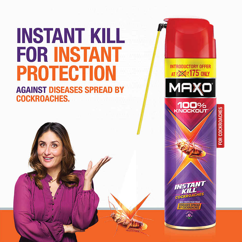 Maxo Crawling Insect Killer, Cockroach Killer Spray | Floral Fragrance