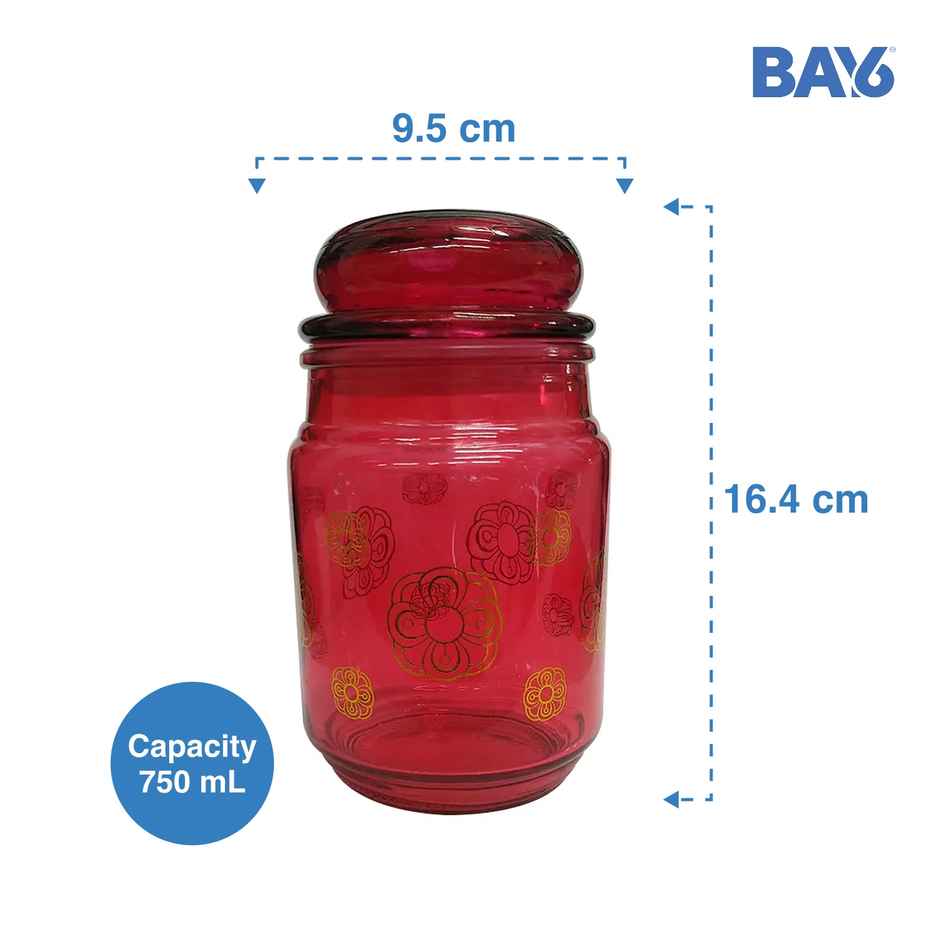 BAY6 Royal Glass Jar Set- 750 ml - (2pc)