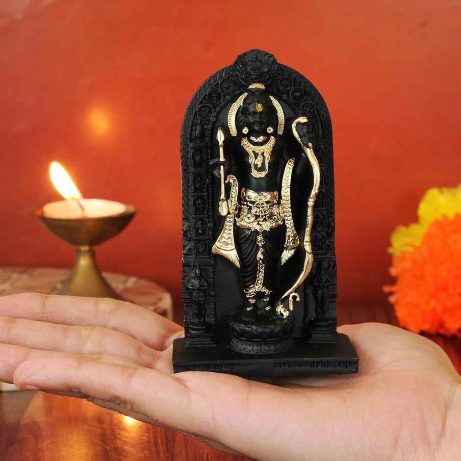 Tied Ribbons Ramlalla Idol Statue Showpiece (9.6 Cm)