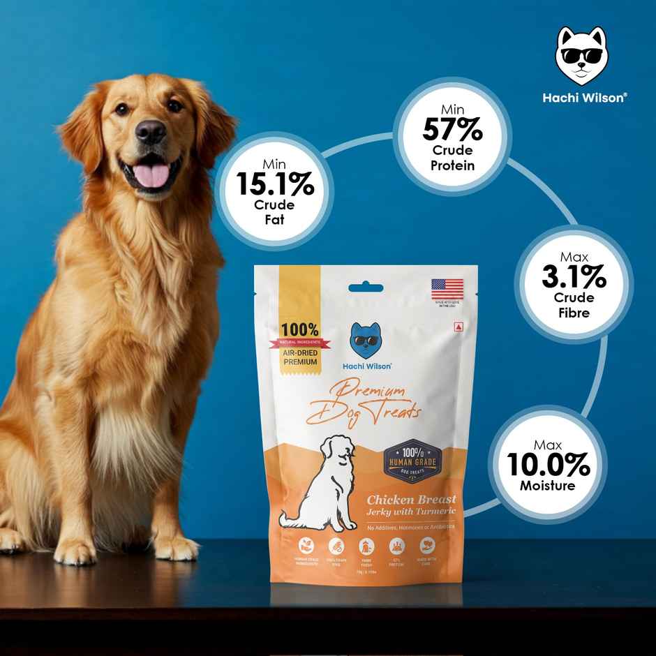 Hachi Wilson Premium Dog Treat Chicken Breast Jerkey With Turmeric