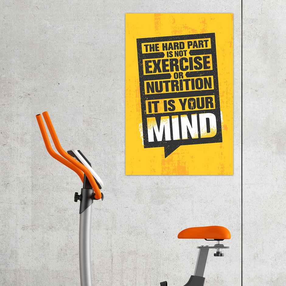 Paper Plane Design Motivational Gym Workout Posters For Wall | Size 12 x 18 Inch | D11