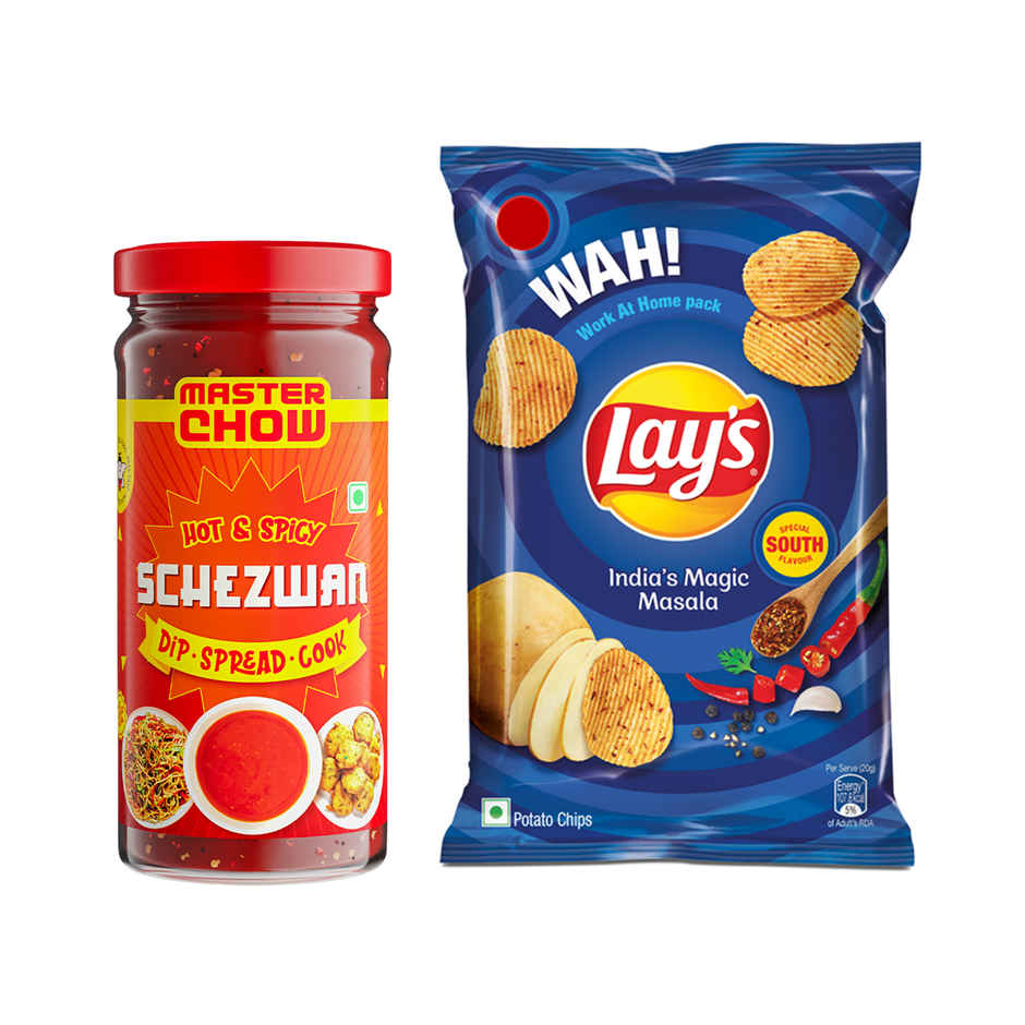 Masterchow Schzewan Chutney(250gms) & Lay'S India'S Magic Masala Potato Chips(157gms) Combo