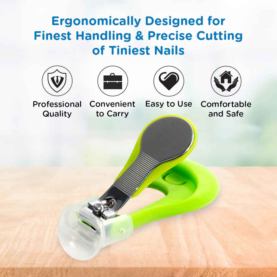 Mee Mee Protective Baby Nail Clipper/Cutter with Skin Guard (Green)