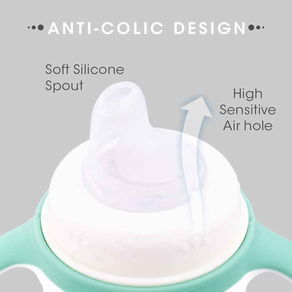 R for Rabbit Bunny Baby Spout Sippy Cup Bottle 240 ML Green