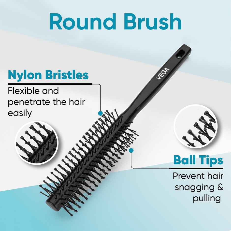 VEGA Round Hair Brush for Men and Women | R3-RB