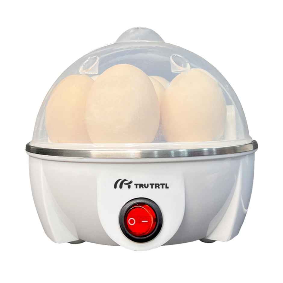 truTRTL Smart Instant Egg Boiler Machine 350 Watts | Boil upto 7 Eggs, 3 Modes, Automatic, Overheat Protection (414 ml) - White