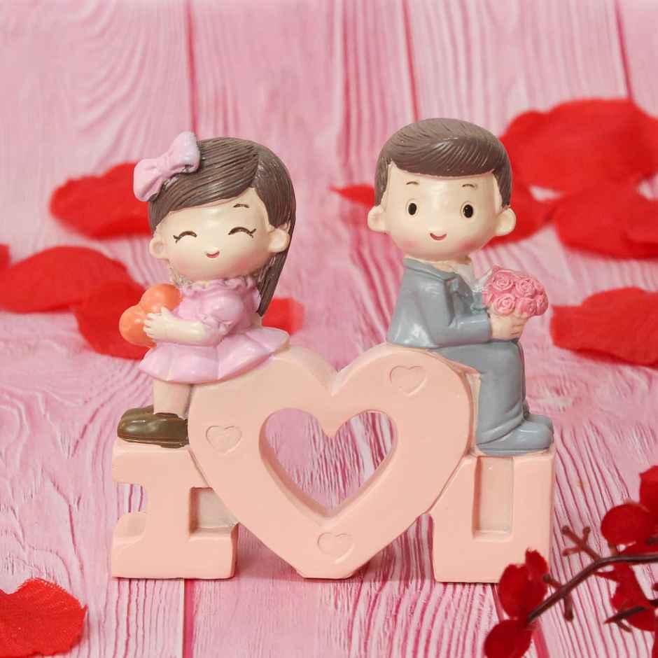 Tied Ribbons Romantic Couple Showpiece