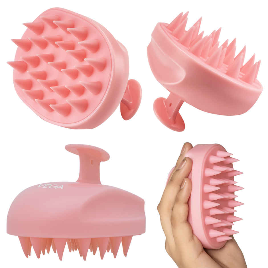 VEGA Hair Scalp Massager Shampoo Brush With Soft Silicone Bristles | (Ssb-03)