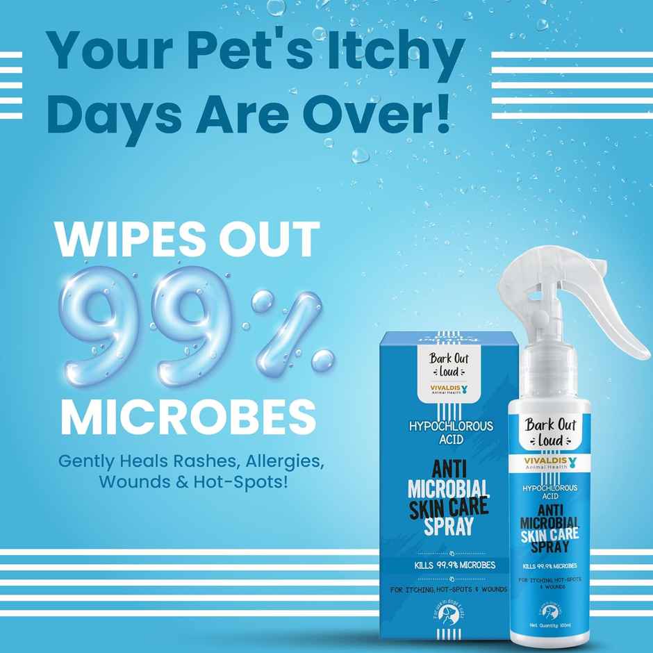Bark Out Loud Anti-Microbial Spray for Dogs and Cats | Treats Itching ,Hotspot, Wounds