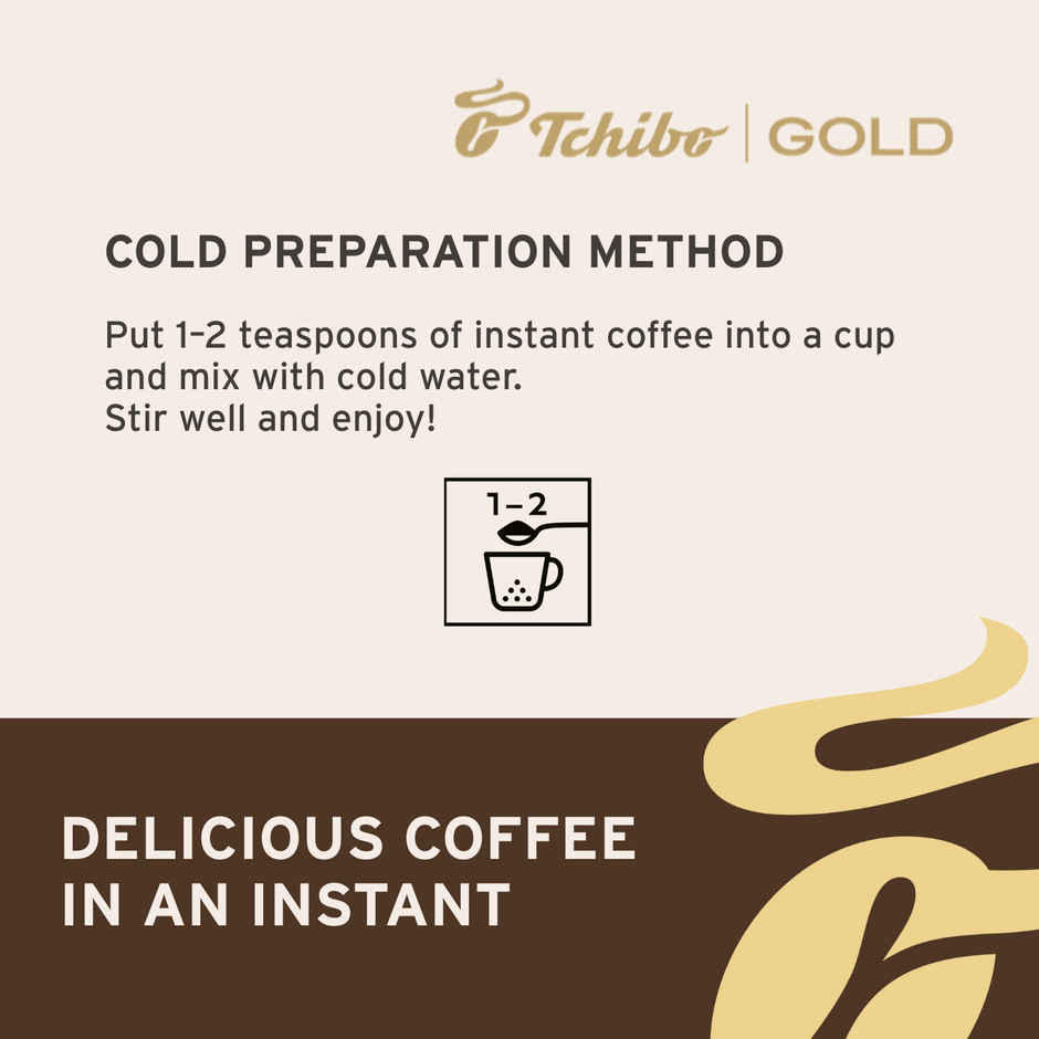 Tchibo Gold Selection Medium Roast Instant Coffee, Rich & Intense Flavor