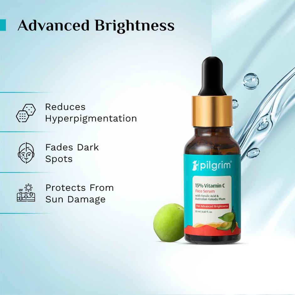 Pilgrim 15% Vitamin C Face Serum For Advanced Brightness