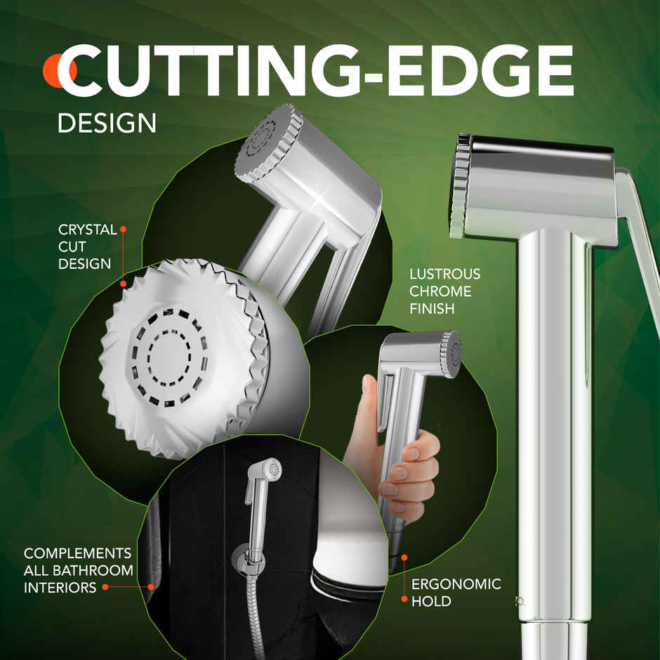 Lorazzo Classic Health Faucet Jet Spray Set with 1-meter Hose Pipe | SS 304 | Wall Hook