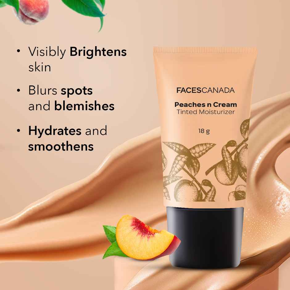 Faces Canada Peaches N Cream Tinted Moisturizer | Light 01 | Non Oily Lightly Tinted Bb Cream