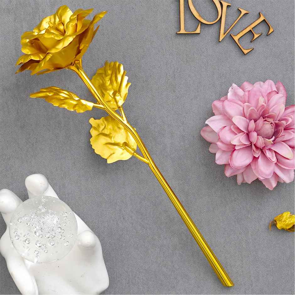 Gold Plated Rose Flower Keepsake Gift Box Set | Perpetual Mart