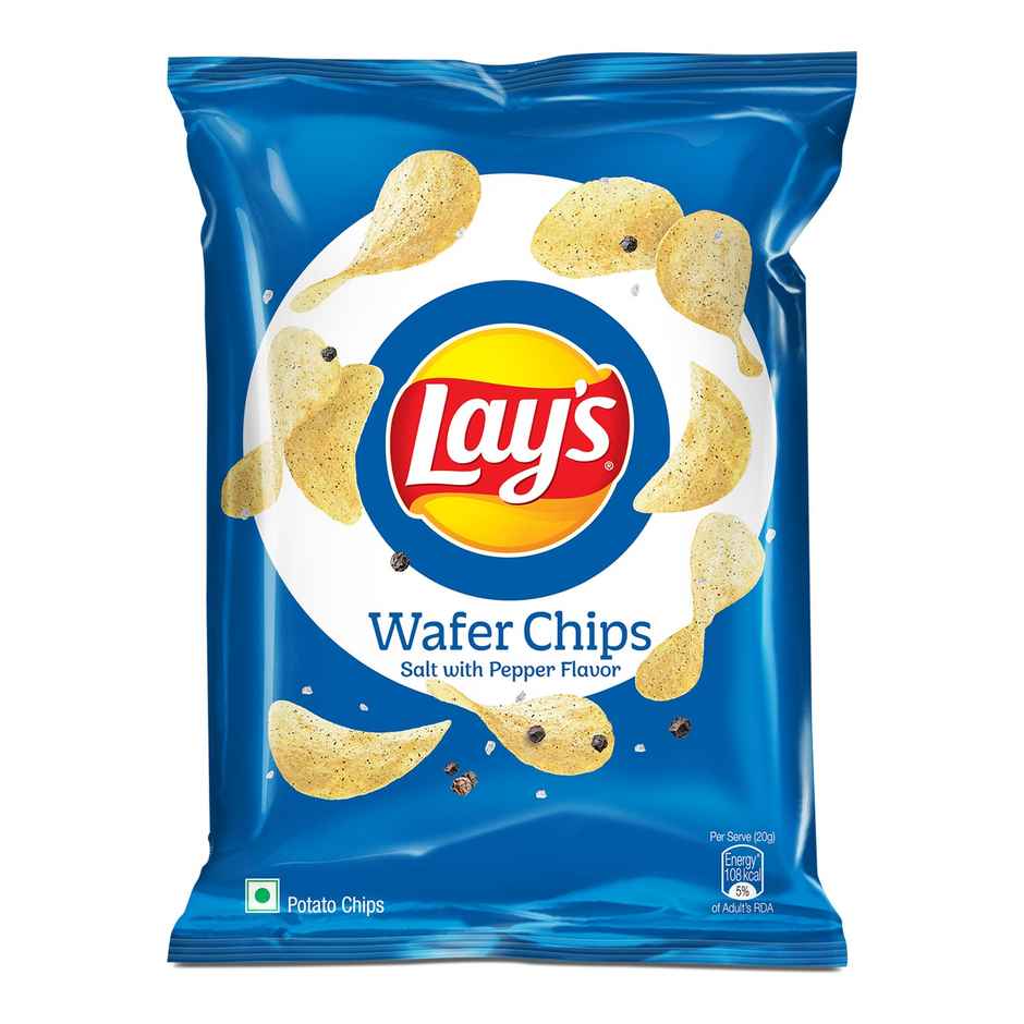 Lay's Potato Chips Wafer style - Salt with Pepper Flavour Combo