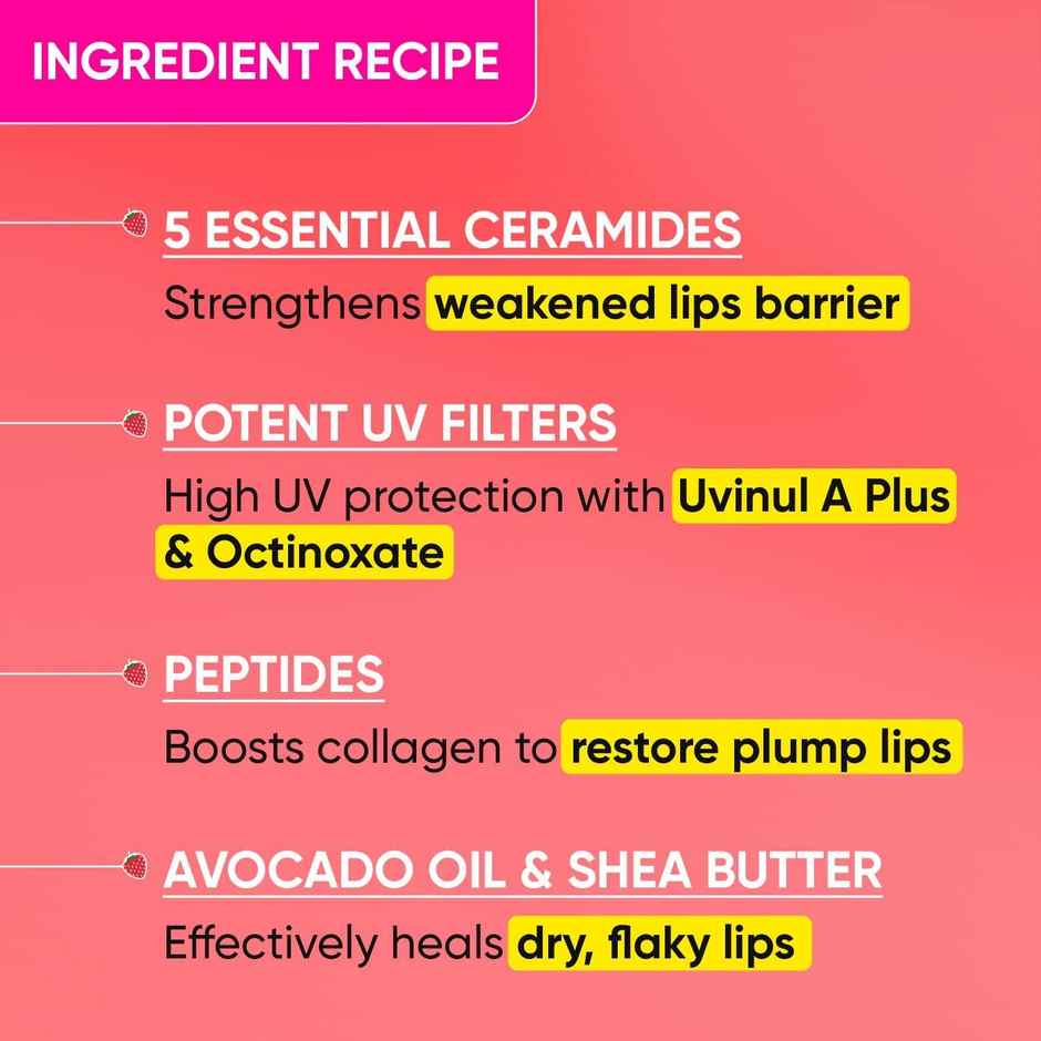 Dot & Key Barrier Repair Ceramide & Peptide Lip Balm Spf 50, Pa+++ | Red Romance