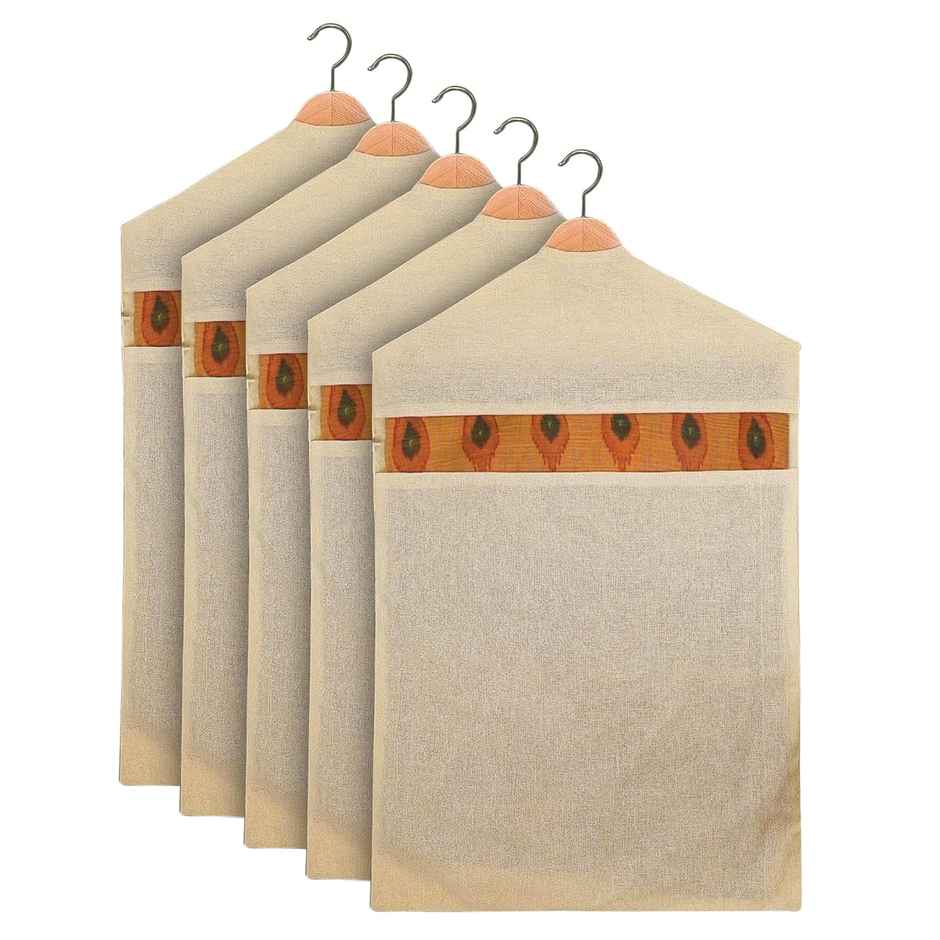 Perpetual Hanging Saree Bag | Cotton Clothes Bags for Storage | Hanging Cotton Saree Covers