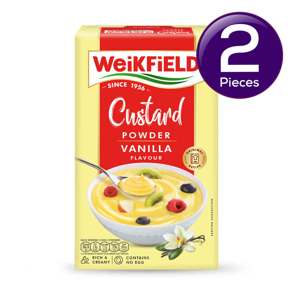 Weikfield Custard Powder Vanilla Flavour Carton Combo