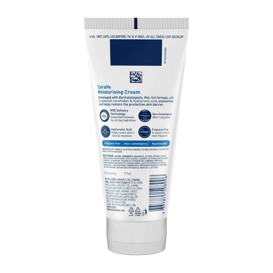 CeraVe Moisturizing Barrier Repair Cream with Ceramides & Hyaluronic Acid