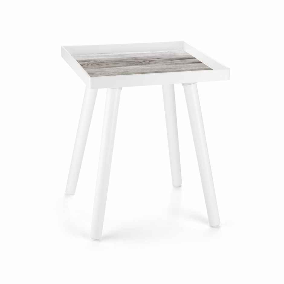 NAYASA Woodenfinish Square Side Table for Bedroom & Living Room - Bedside Stand | End Table