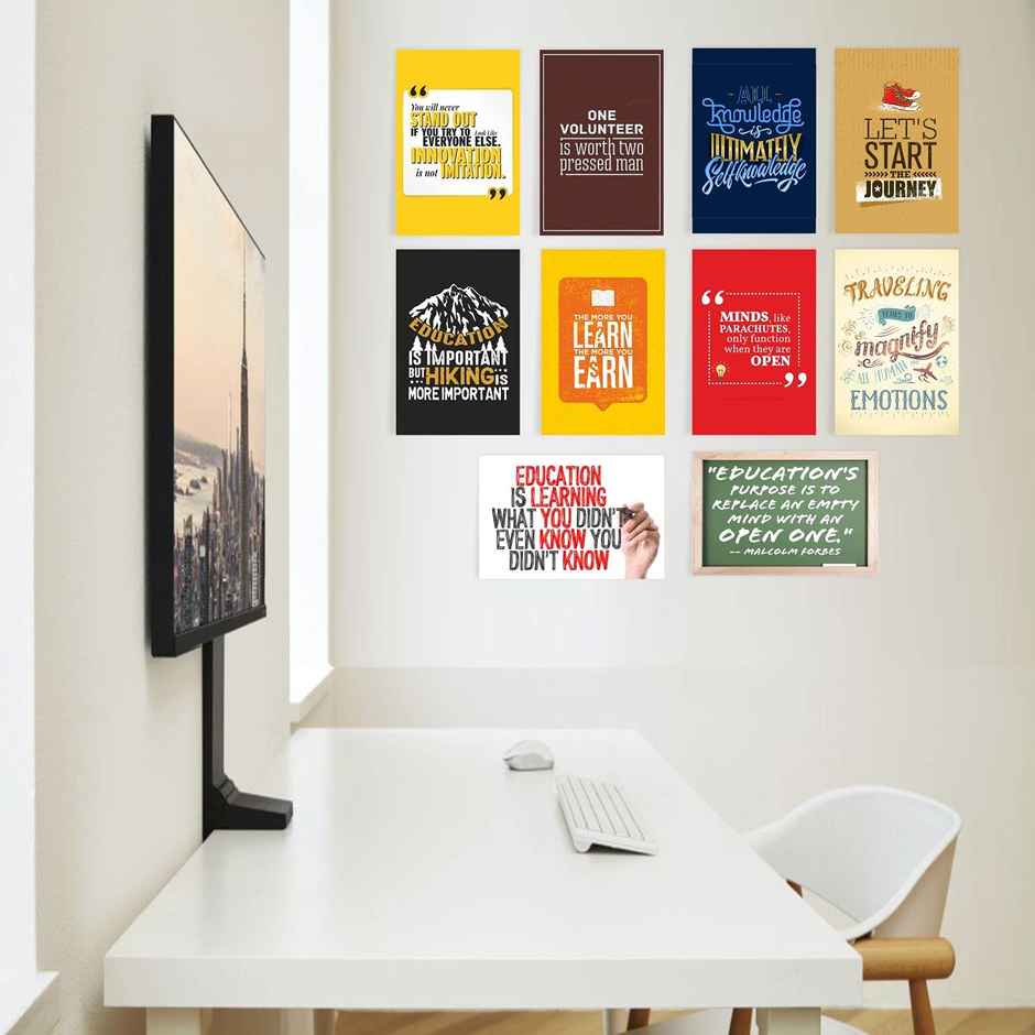 Paper Plane Design Wall Posters For Office Decor | Set of 10 | Size | 12 Inch x 18 Inch | D16