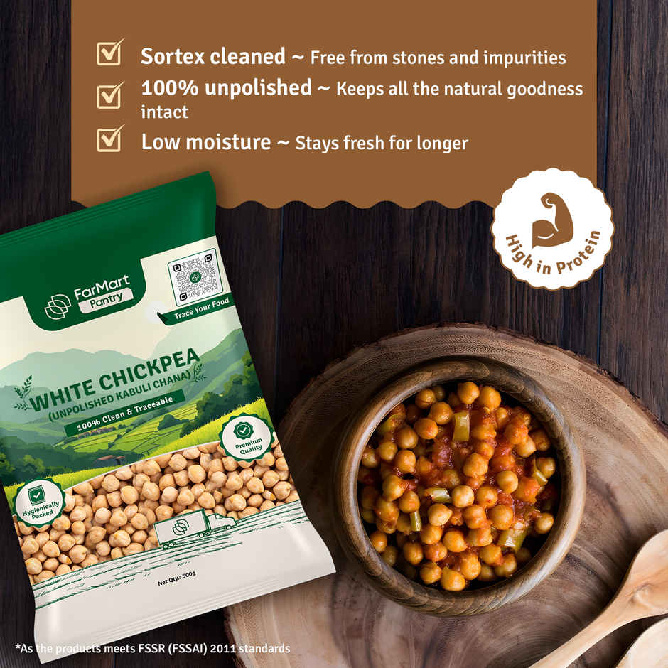 FarMart Pantry White Chickpea Jumbo Size/Kabuli Chana Big