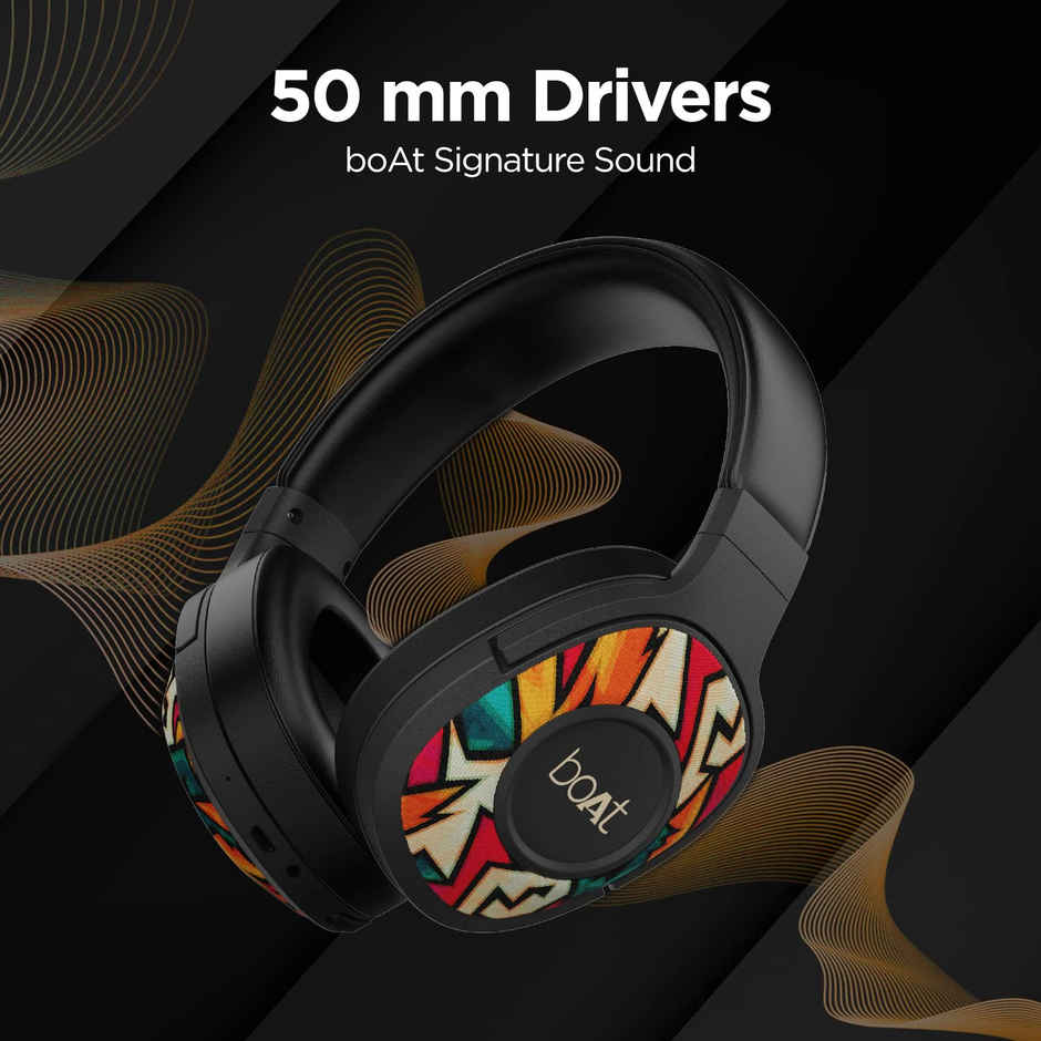 boAt Rockerz 550 Bluetooth Wireless Over Ear Headphones with Upto 20 Hours,50MM (Black Symphony)