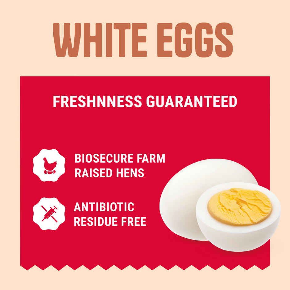 Relish White Eggs - Pack of 6