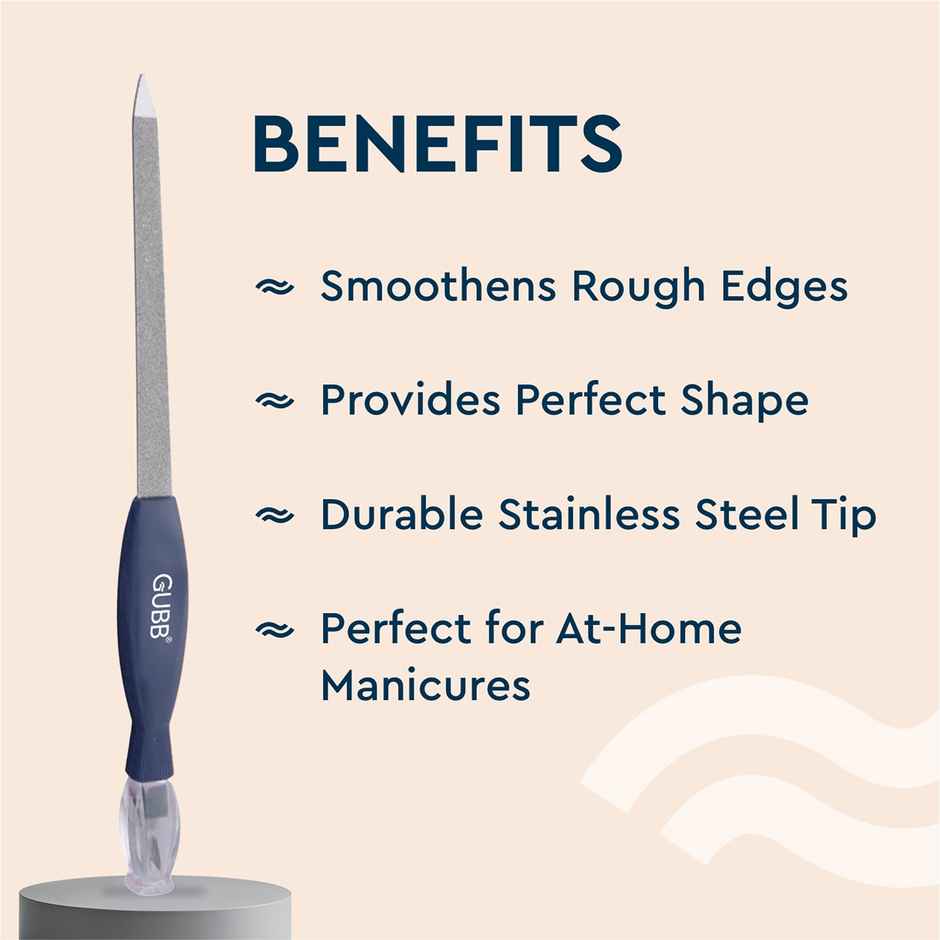 Gubb 2 In 1 Nail File & Cuticle Timmer - Assorted