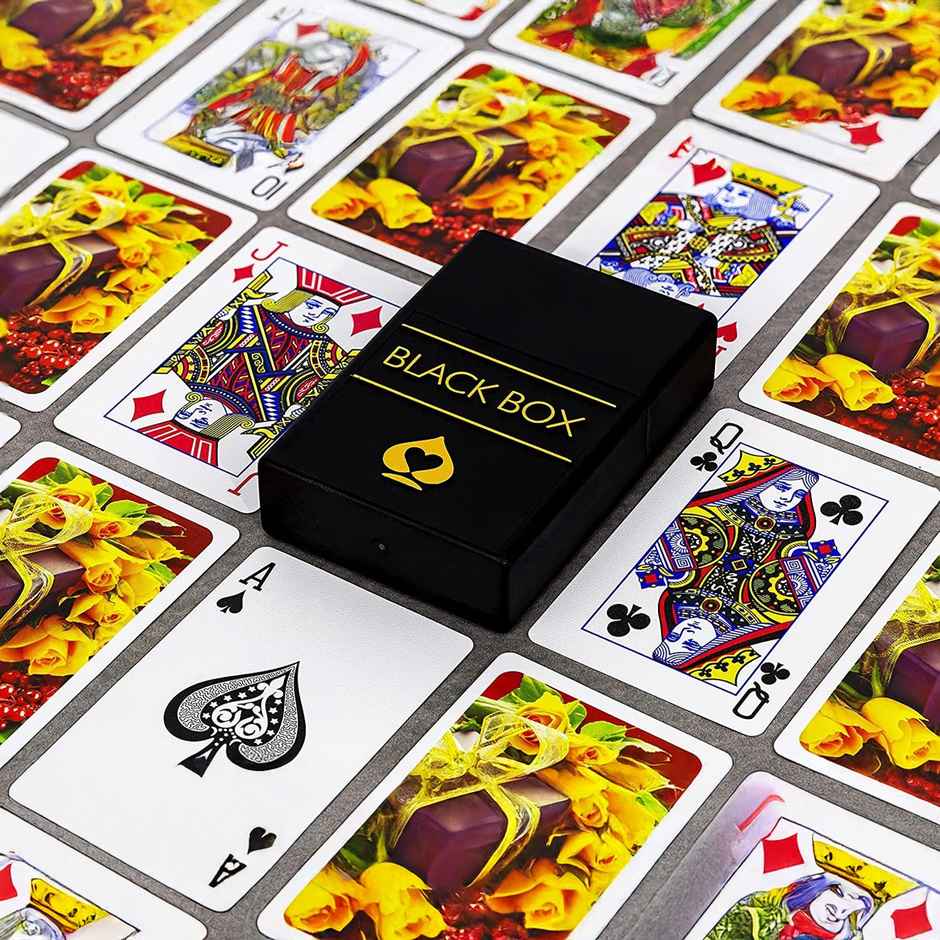 Red Bull Energy Drink(1l) & Plastic Playing Cards Black Box Premium(1pc) Combo