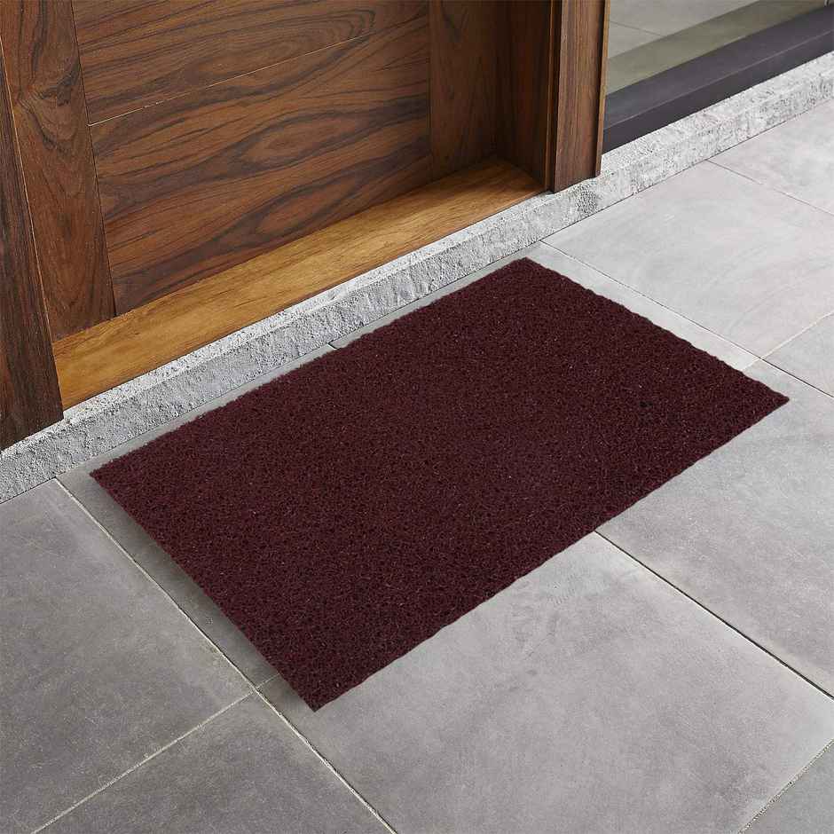 Kuber Industries Modern Door Mat (Red | Maroon | PVC | Standard)